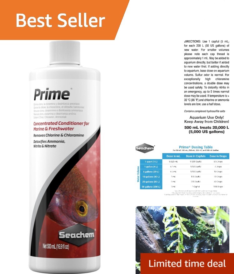 Seachem Prime Fish Conditioner - Powerful Detoxifying Action