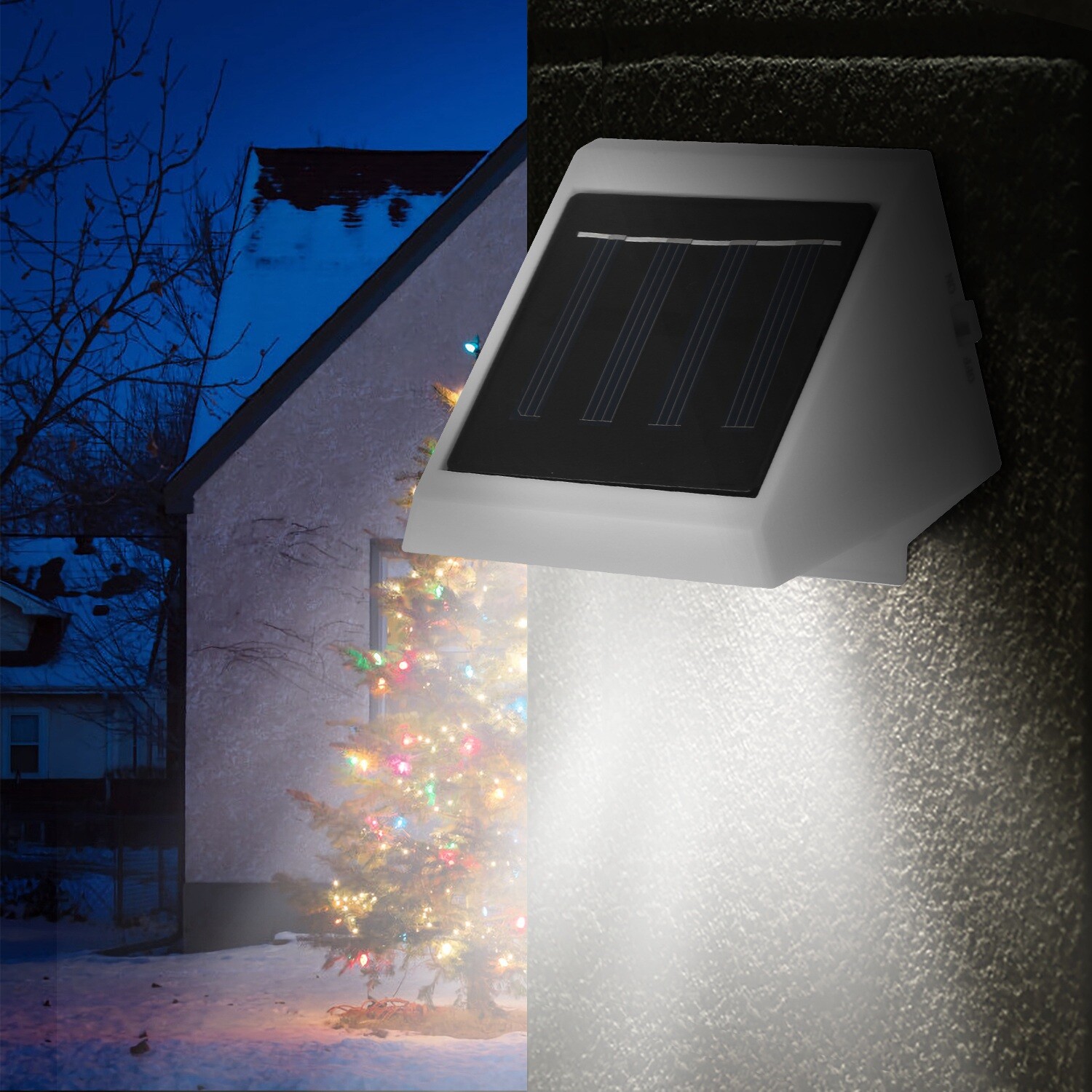 LED Solar Wall Light for Stairs & Garden Outdoor Security La...