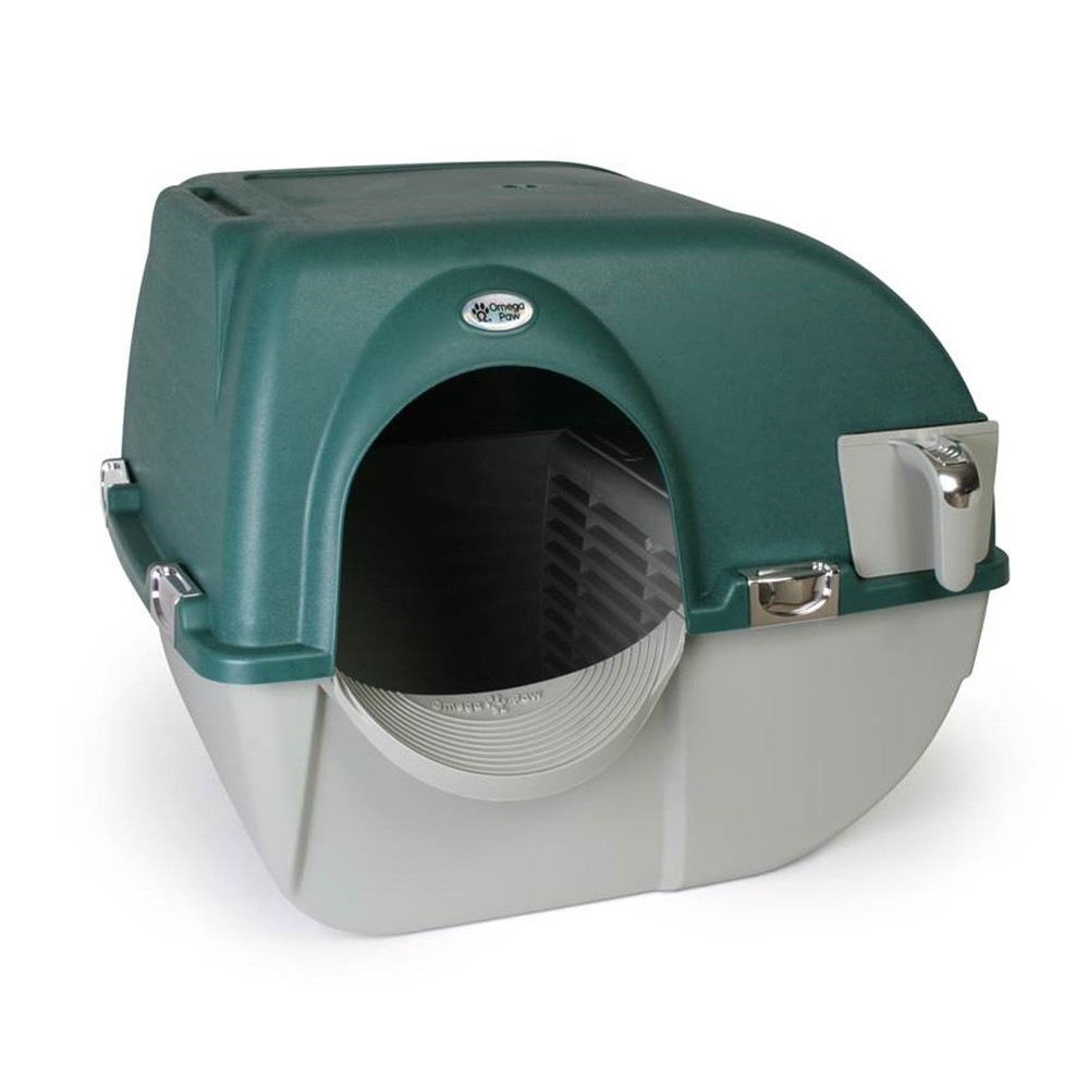 Omega Paw Premium Roll 'N Clean Self Cleaning Litter Box, Re...