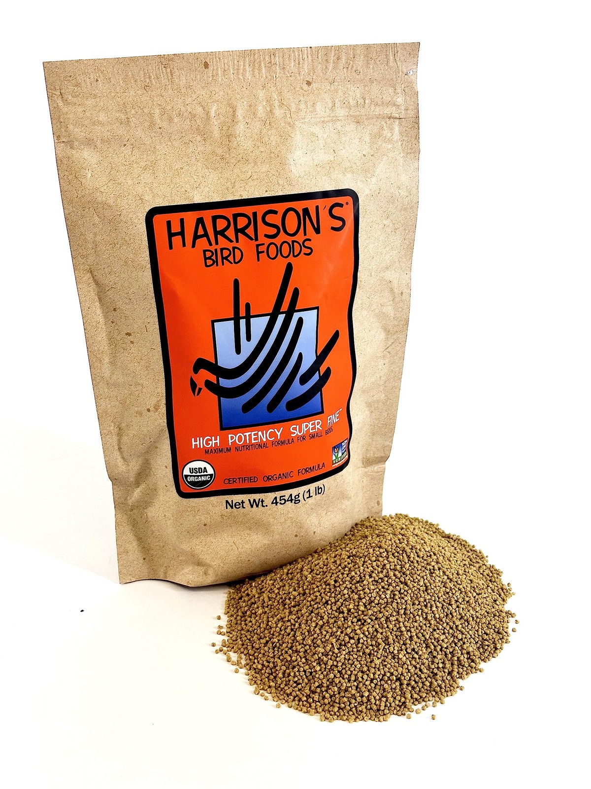 Harrison's Organic Non-GMO High Potency Bird Food 454 g/1 lb...