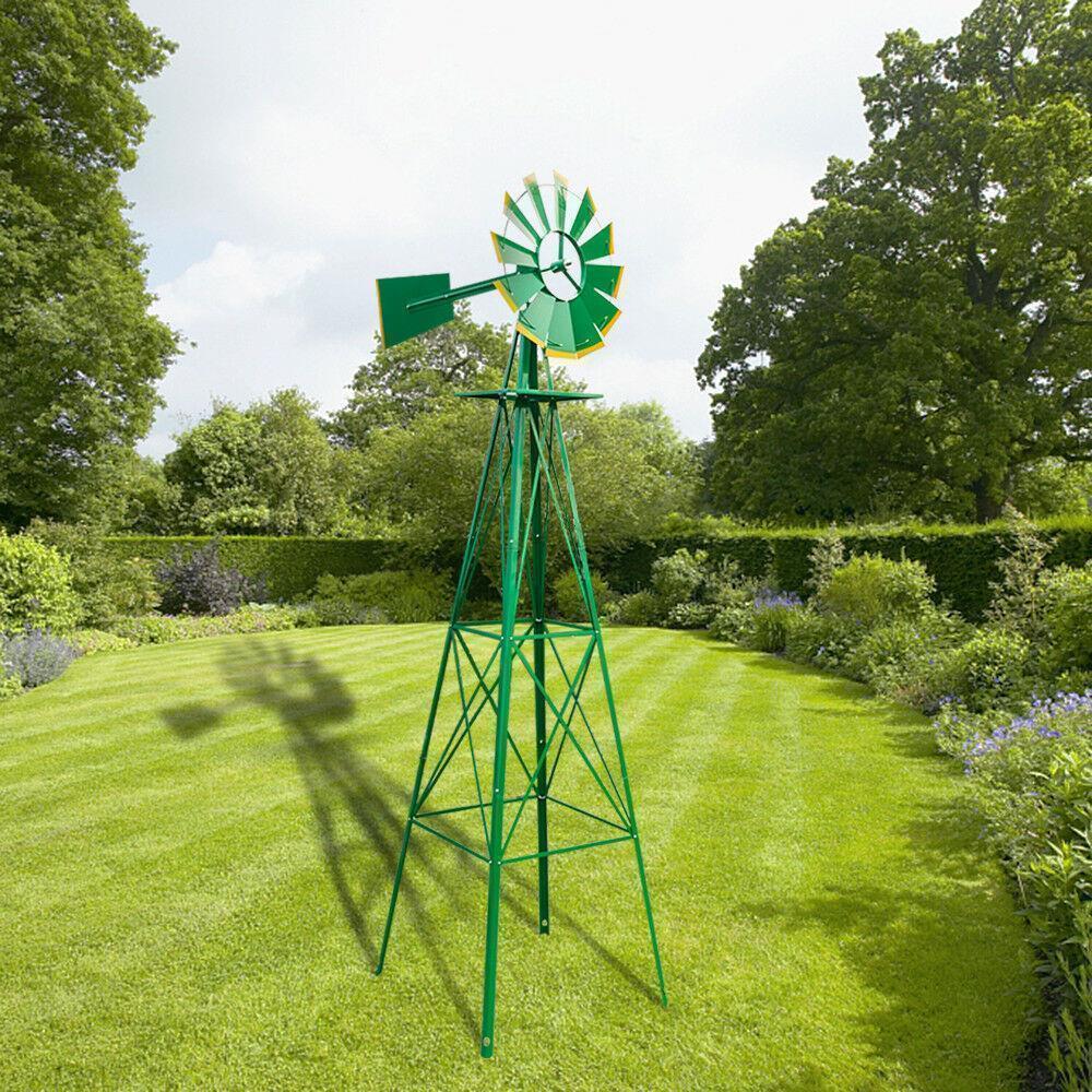 Windmill Ornamental Garden Weather Vane - Weatherproof Metal...