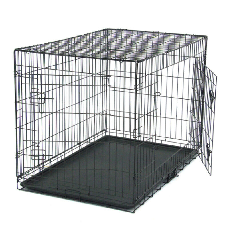 36" Pet Kennel - Steel Folding Crate for Cats & Dogs