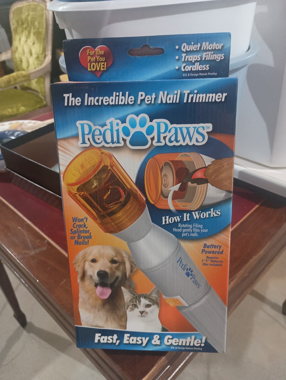 Pedi Paws Pet Nail Trimmer - Won't Crack Splinters, In Box