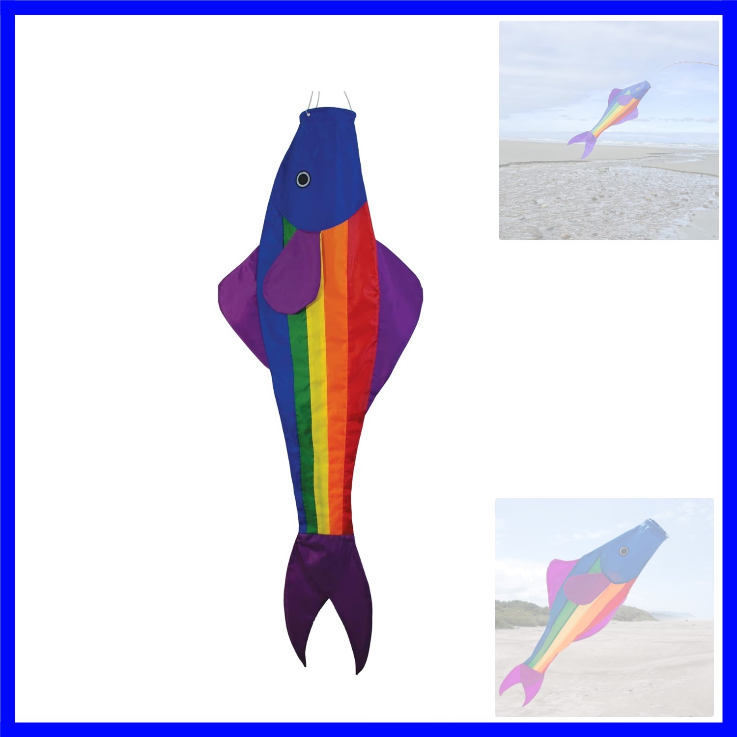 Rainbow Fishy Trout Windsock - 48 Inch Fun Decoration