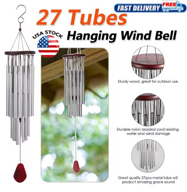 Large Chapel Bells Wind Chimes Outdoor Garden Decor Gift Set