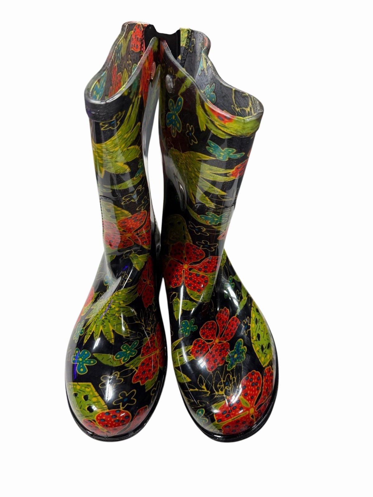 Sloggers Women's Rain Garden Boots - Black Print - 10 Inch S...