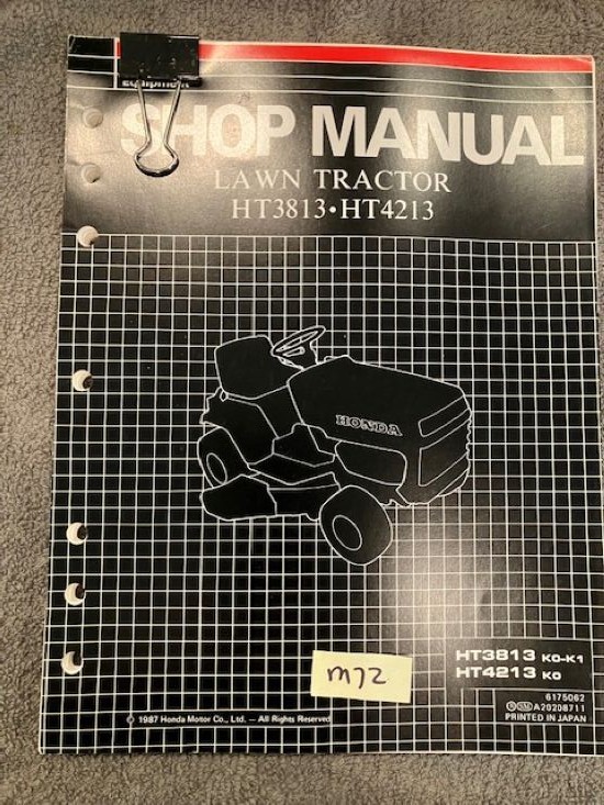 Honda HT3813/4213 Lawn Tractor Service Manual
