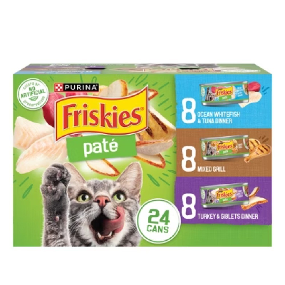 Purina Friskies Paté Variety Pack, 5.5oz/24ct, Fish & Turkey...