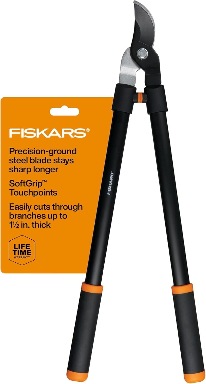 Fiskars Heavy Duty Tree Loppers, 28" Rust-Resistant Bypass M...