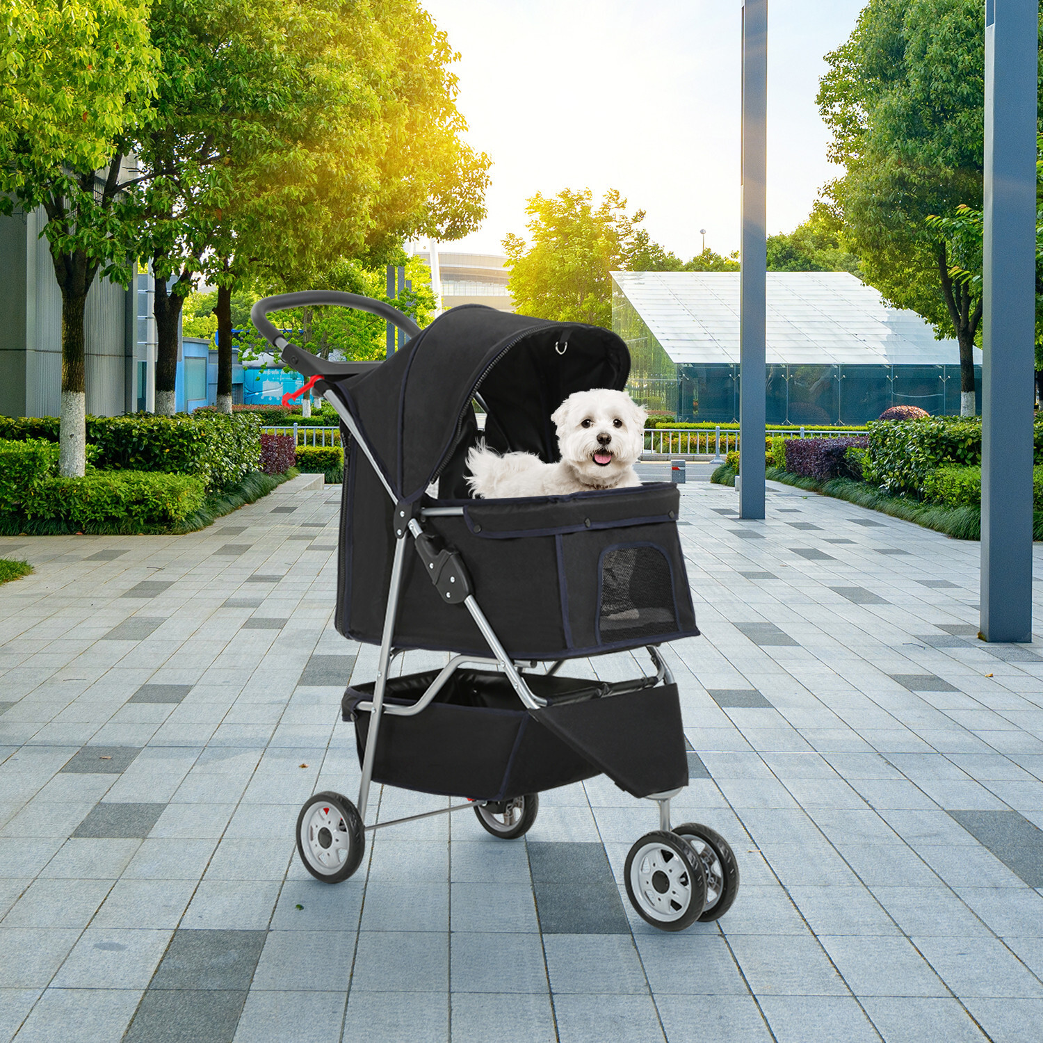 Medium Dog & Cat Jogger Stroller with 3 Wheels
