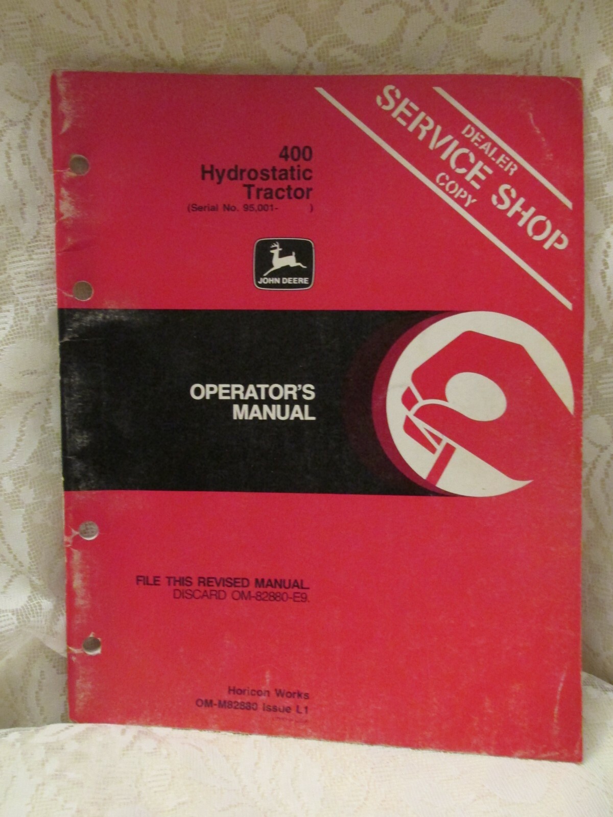 John Deere 400 Hydrostatic Tractor Operator Manual Service G...