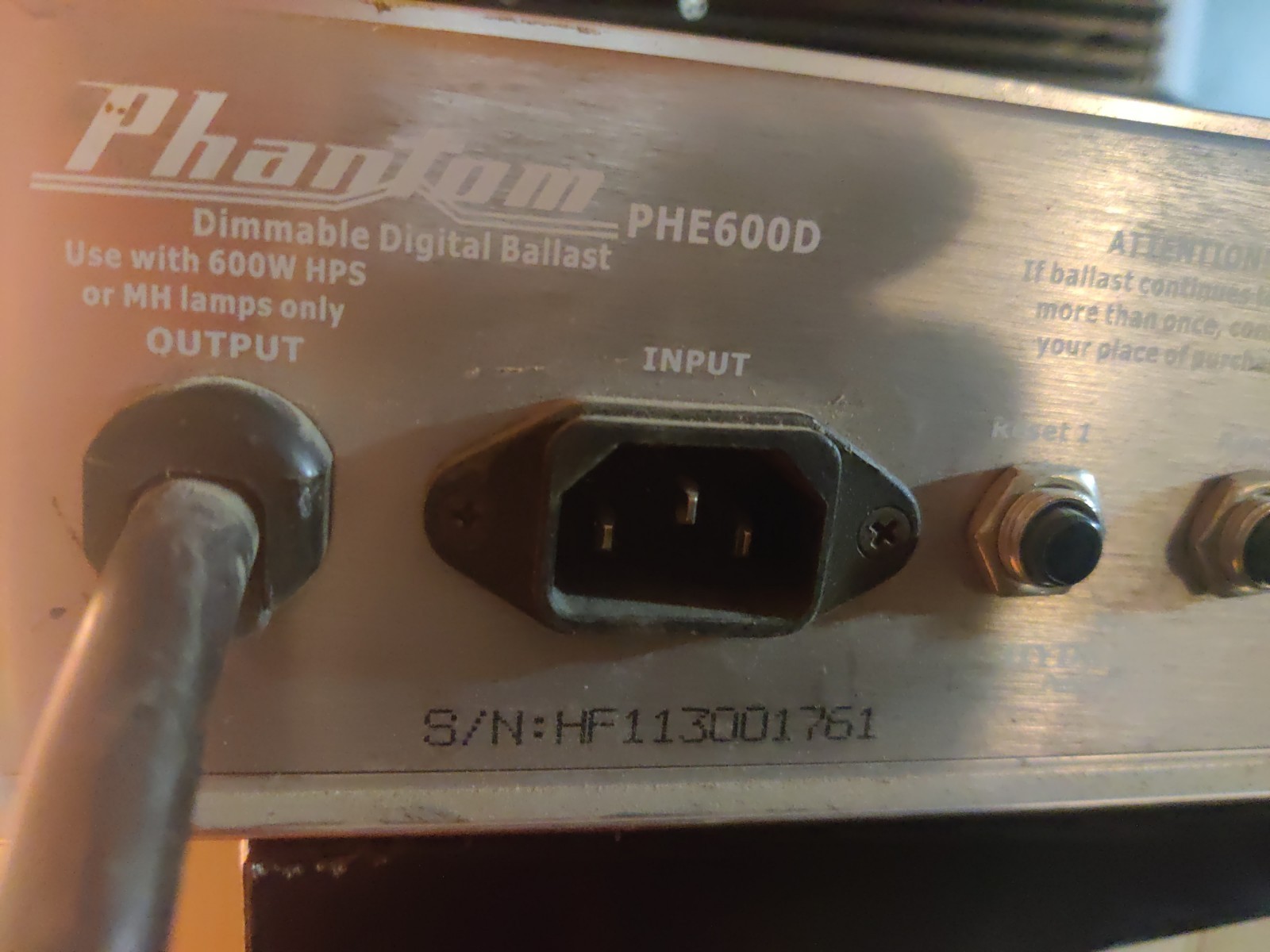 Phantom PHE600D Digital Grow Light Ballast (120/240V) - 600W...