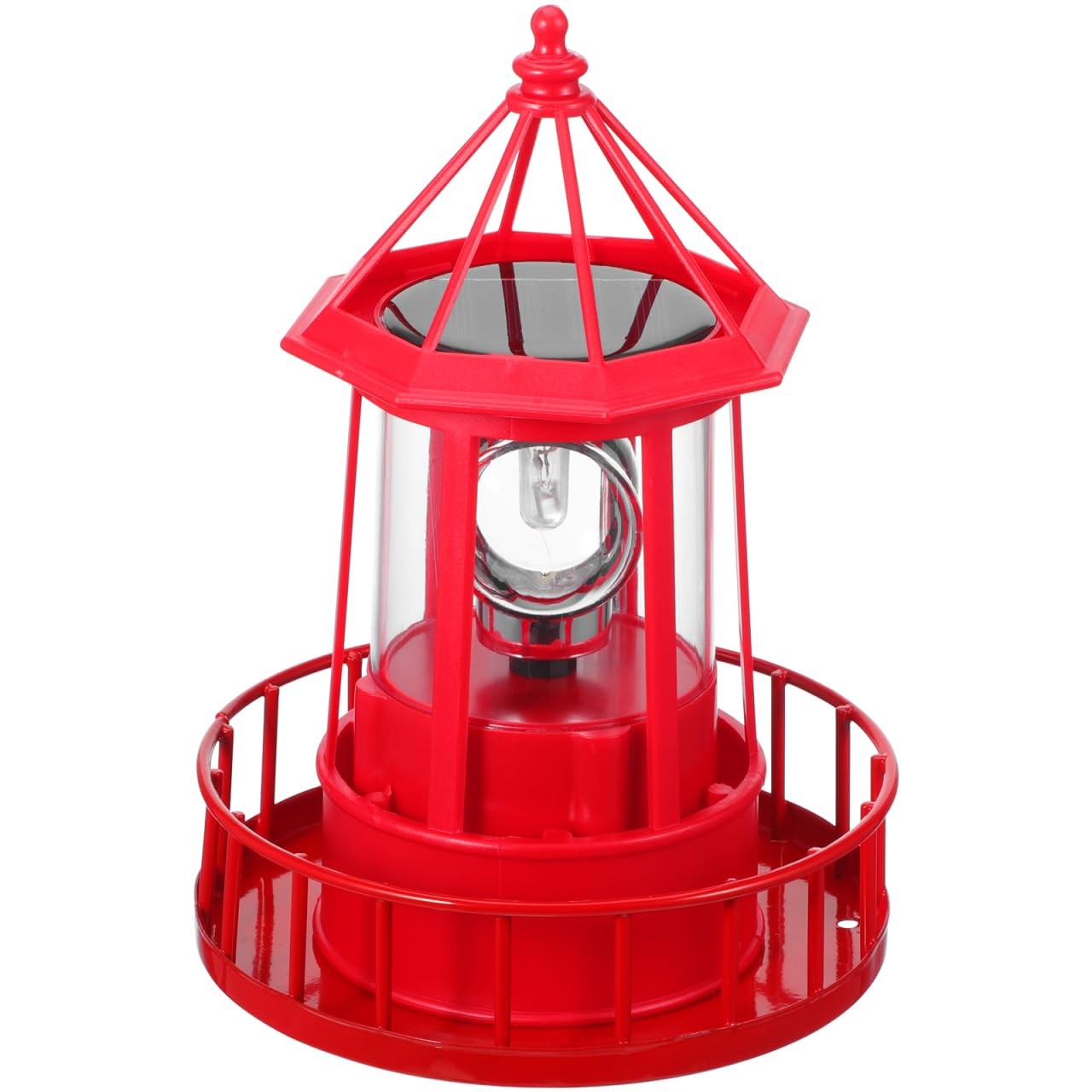 Solar Lighthouse Garden Light - Rotating Outdoor LED Landsca...
