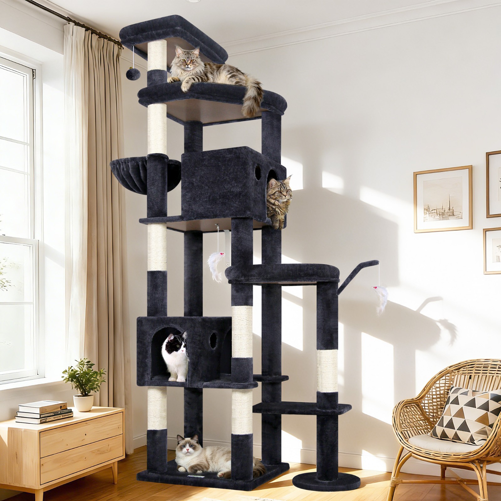 83 Inch Cat Tree Tower for Large Cats