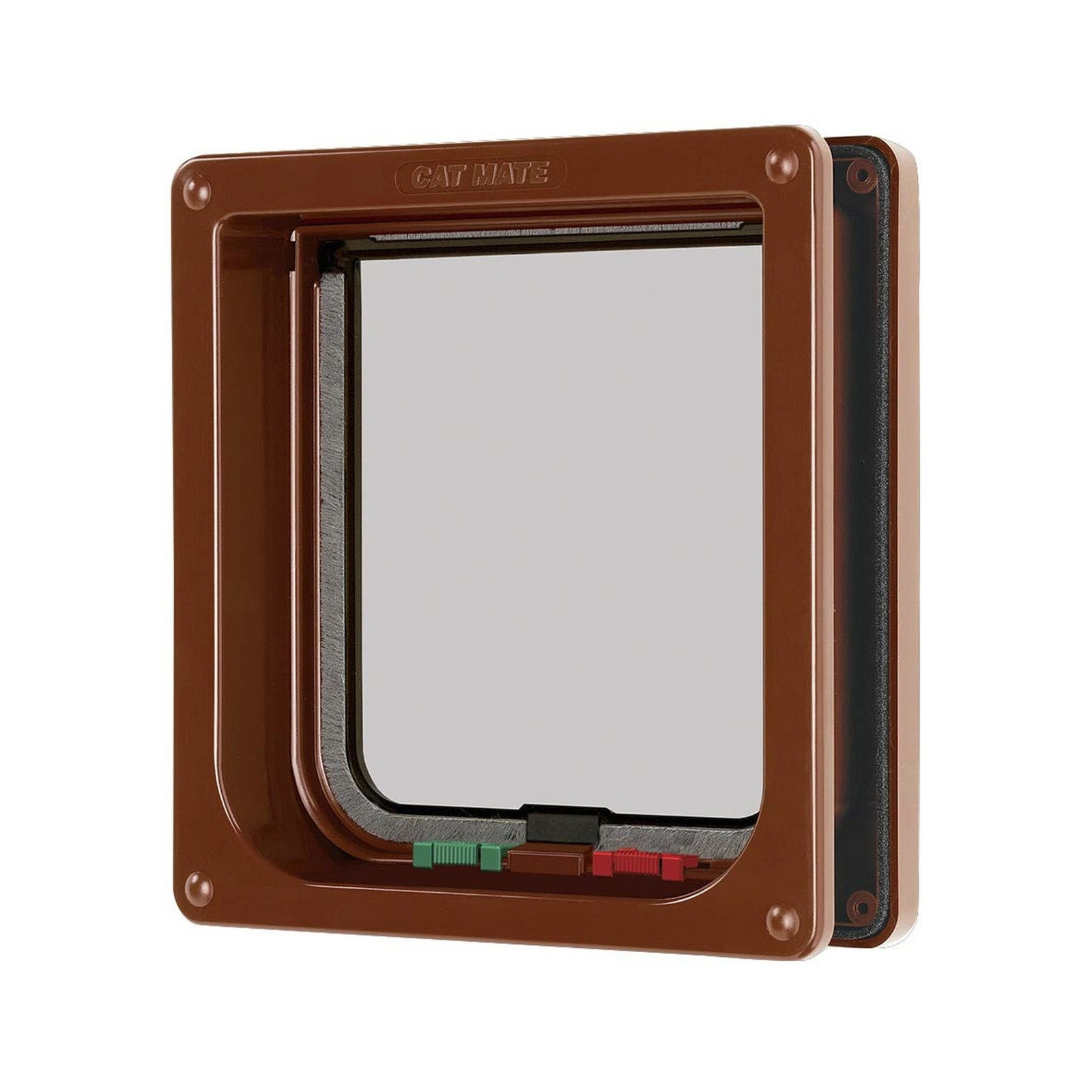 Cat Mate 4-Way Locking Cat Flap With Door Liner, Brown