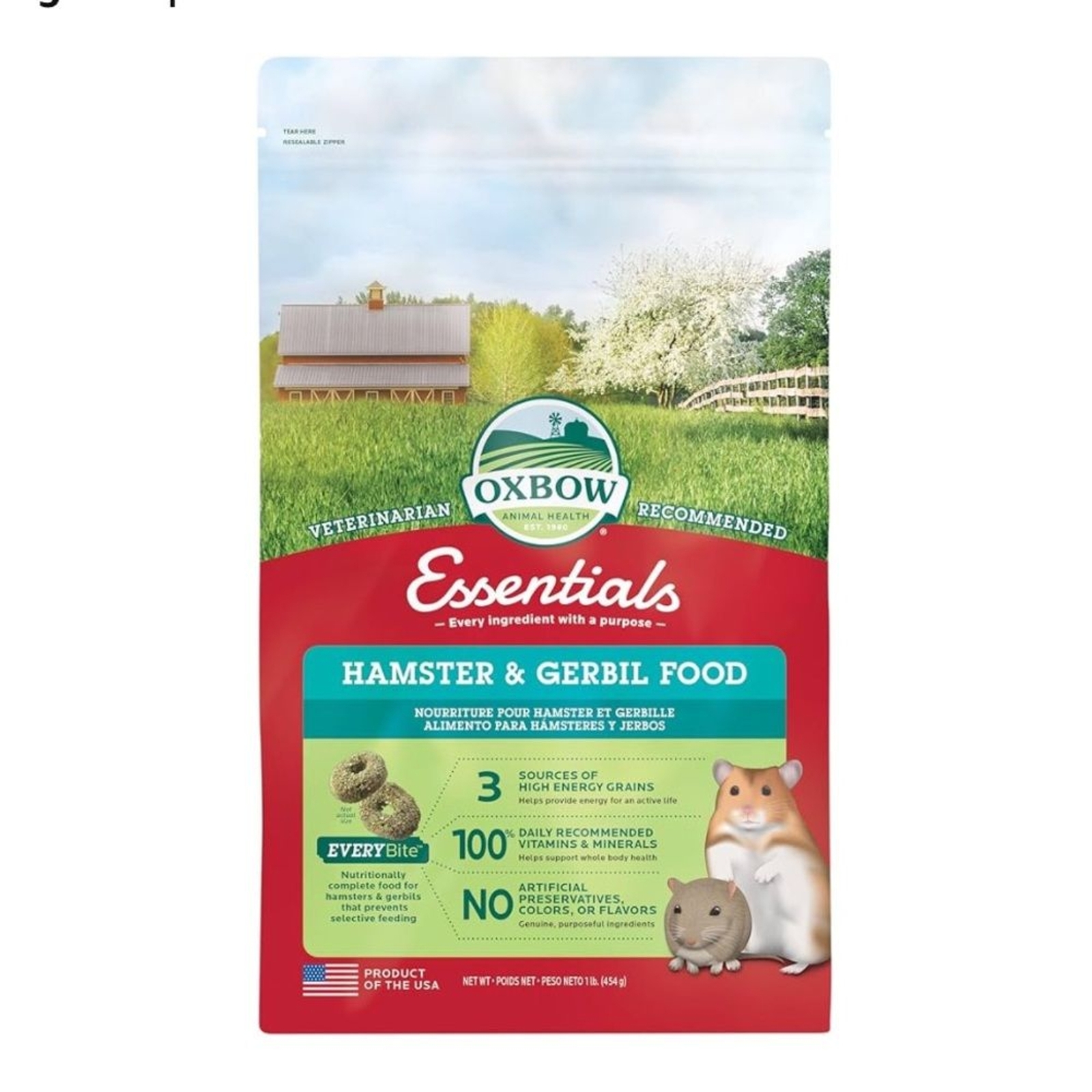 Oxbow Essentials Hamster & Gerbil Food - 1 Pound