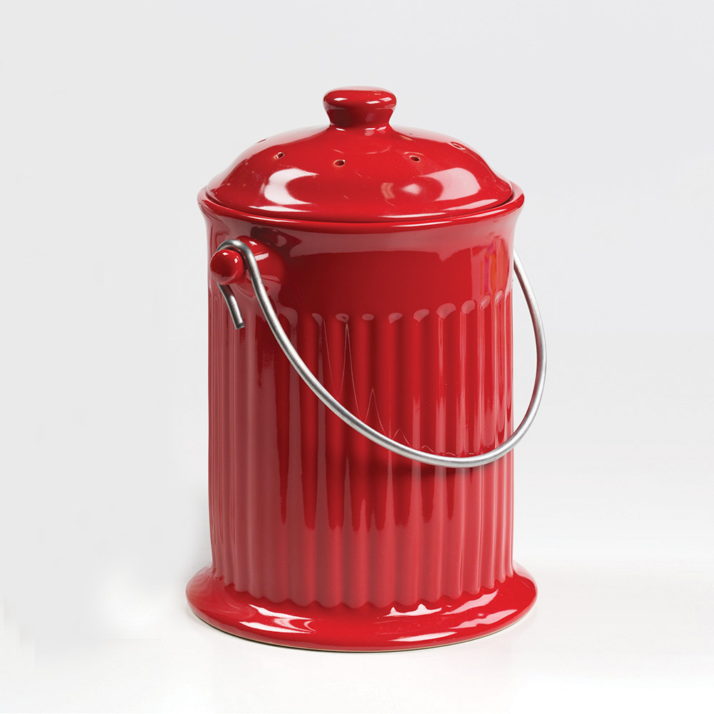 Norpro Ceramic Kitchen Compost Keeper - 1 Gallon Countertop...