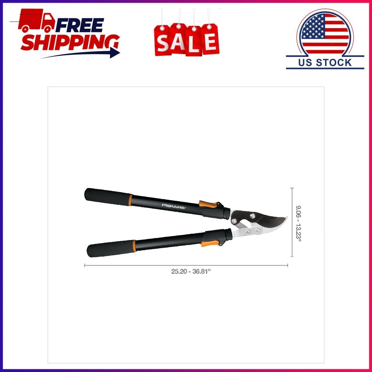 Fiskars Power-Lever Telescopic Lopper Extendable Bypass Lopp...