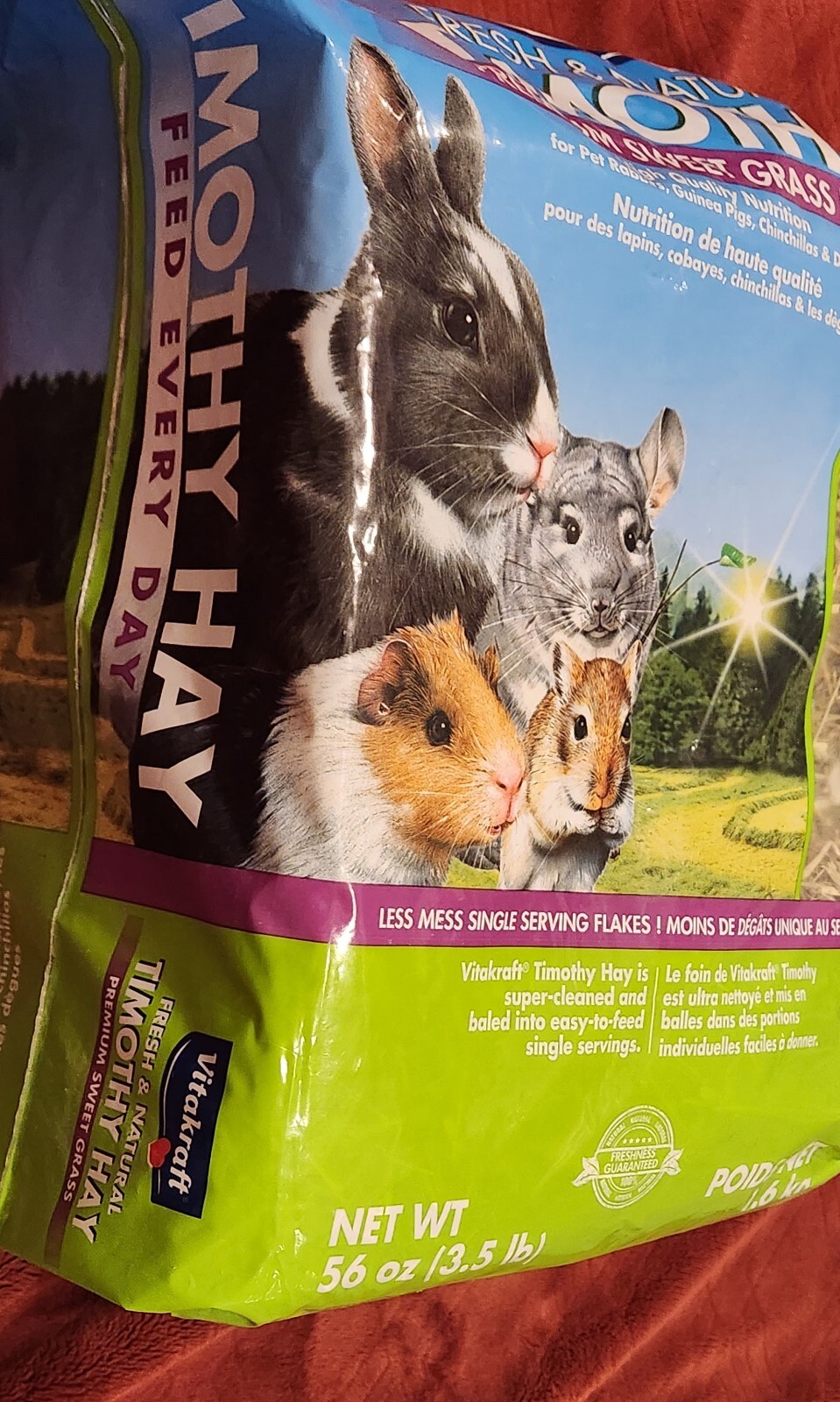 Vitakraft Timothy Premium Sweet Grass Hay - - 56 oz