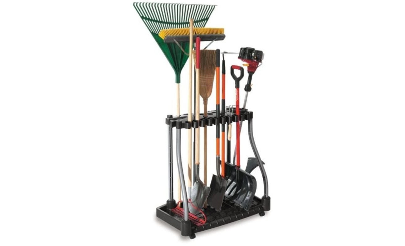 Garage Tool Tower Rack - Wheeled Storage for 40 Tools