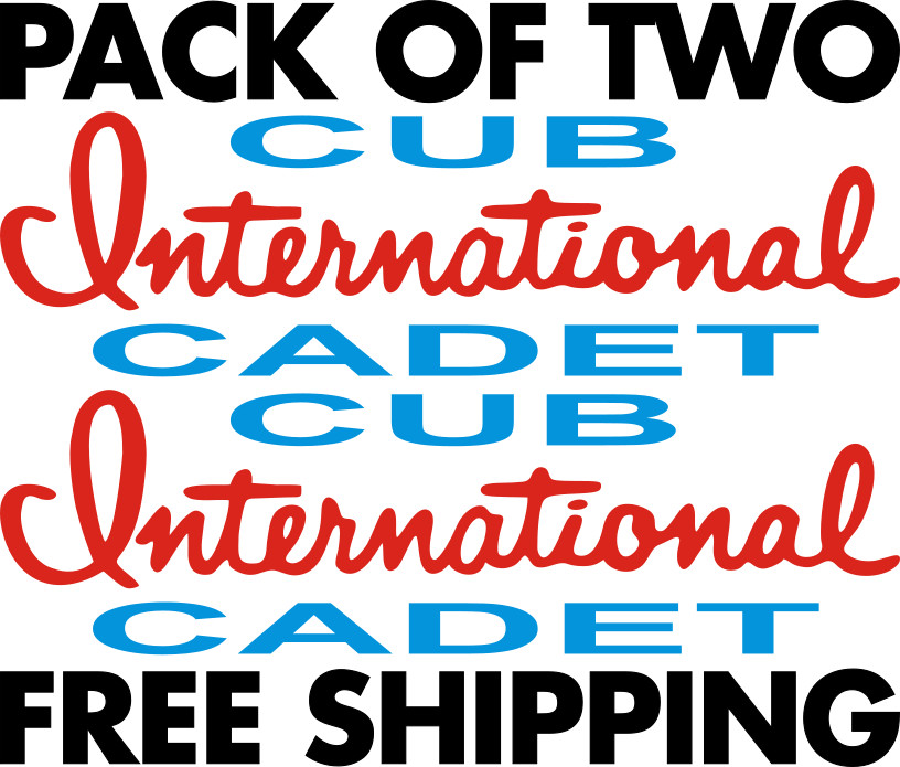 Cub Cadet Garden Tractor Vinyl Decals Stickers - Two Pack, 8...