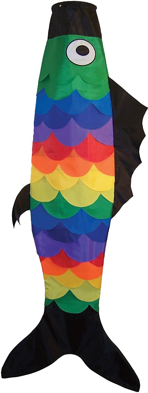 Rainbow Scales Wind Sock Diva Spinner by In The Breeze