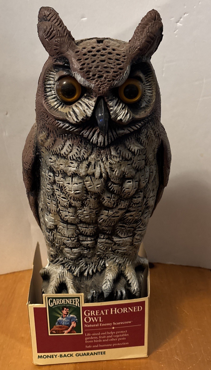 Dalen Gardeneer Great Horned Owl Scarecrow - Vintage Terrify...