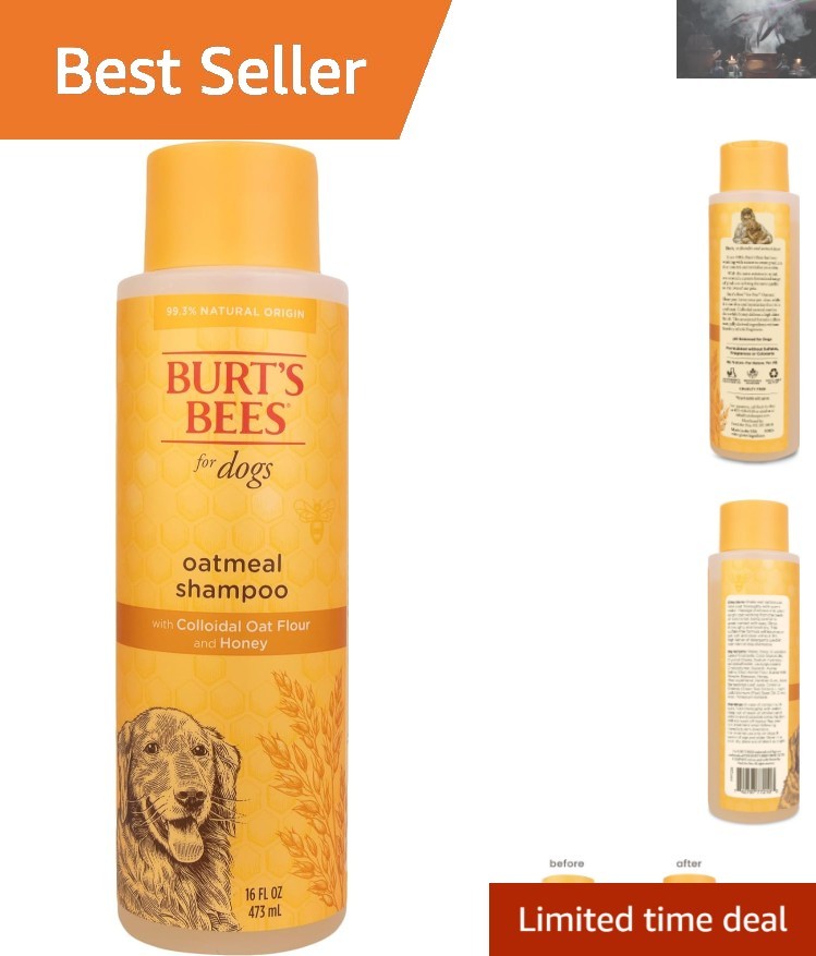 Burt's Bees Dog Shampoo - Natural Oatmeal, 16 Fl Oz Gentle S...