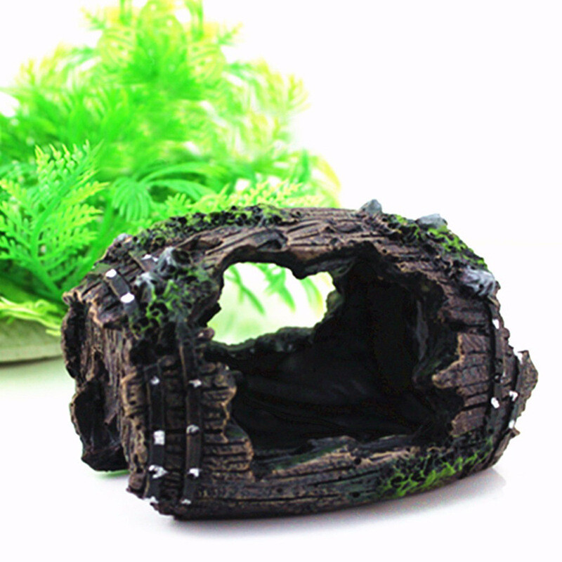 Barrel Resin Fish Tank Ornament Cave Decor
