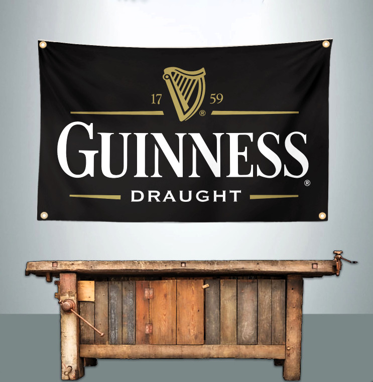 Guinness Draught 3ft x 5ft Banner Flag