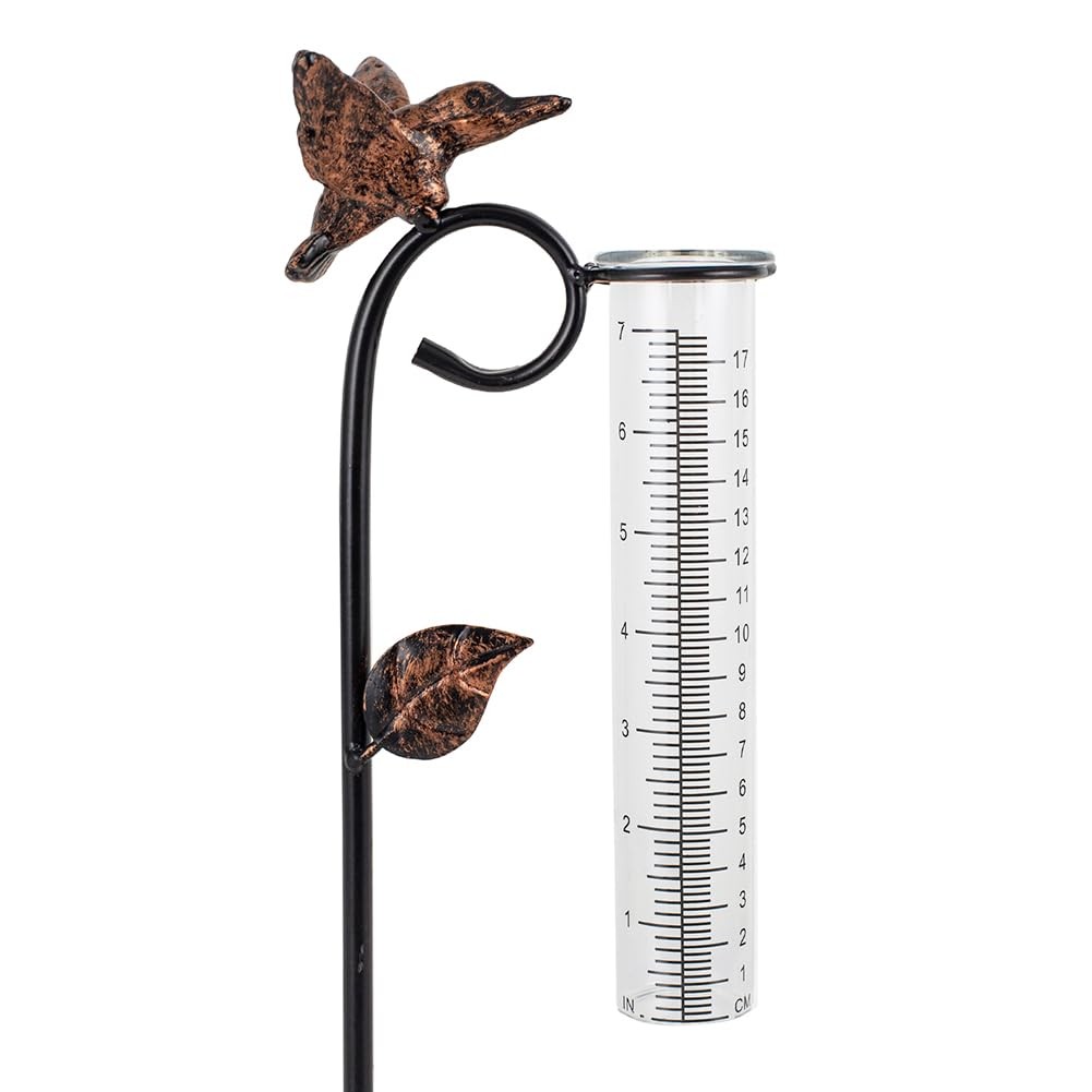 Hummingbird 7" Metal Rain Gauge