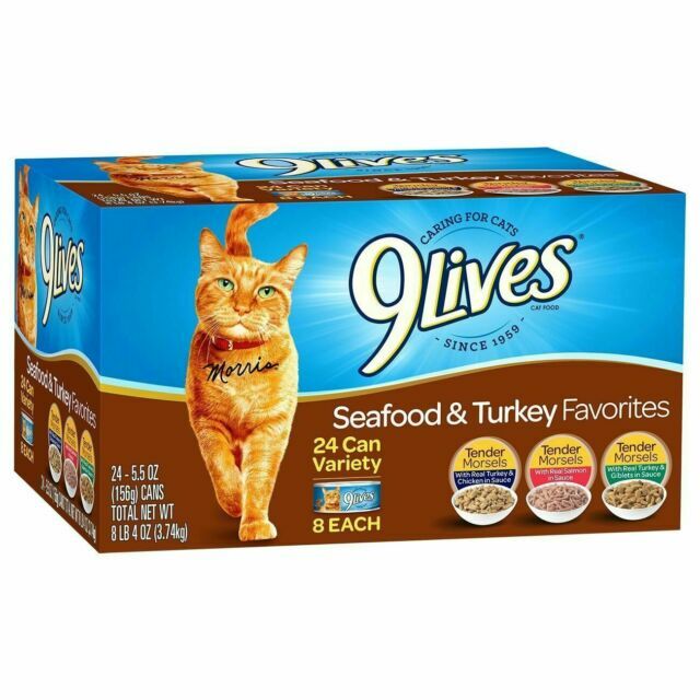 9 Lives Seafood & Poultry Favorites Wet Cat Food Variety Pac...