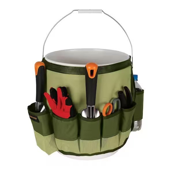 Fiskars Garden Bucket Caddy - 5 Gallon Capacity - Easy Clean...