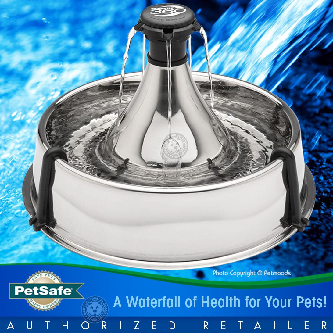 PetSafe Drinkwell 360 Stainless Steel Dog Water Fountain (Mu...