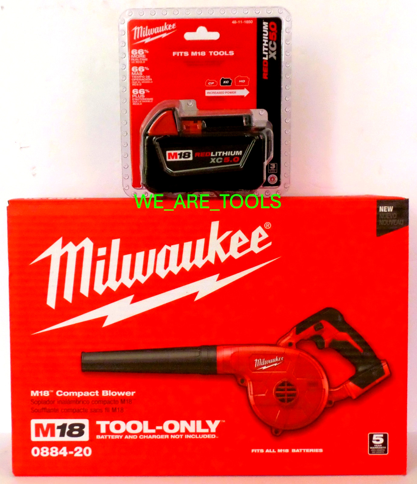 Milwaukee M18 Compact Blower (5.0 Ah Battery)