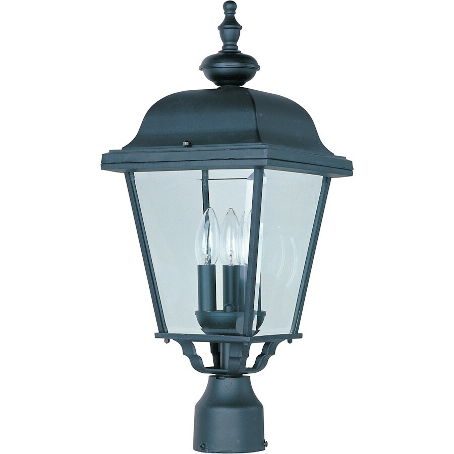 Maxim Builder Cast Outdoor Pole Lantern - Black, 3 Lights