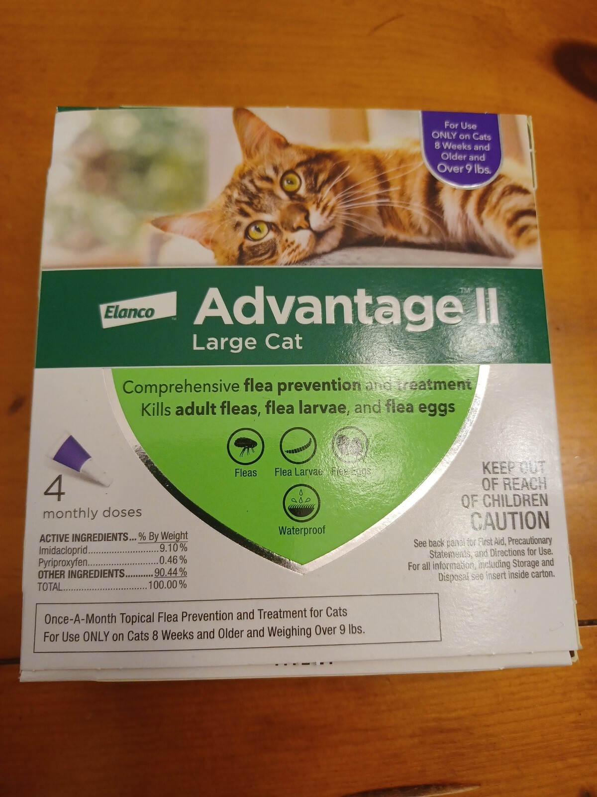 Advantage II for Large Cats Over 9 Lbs - 4 Pack
