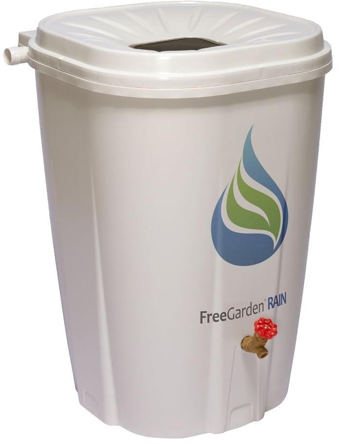 Rain Barrel - Brass Spigot, 55 Gallon Watering Extension Hos...