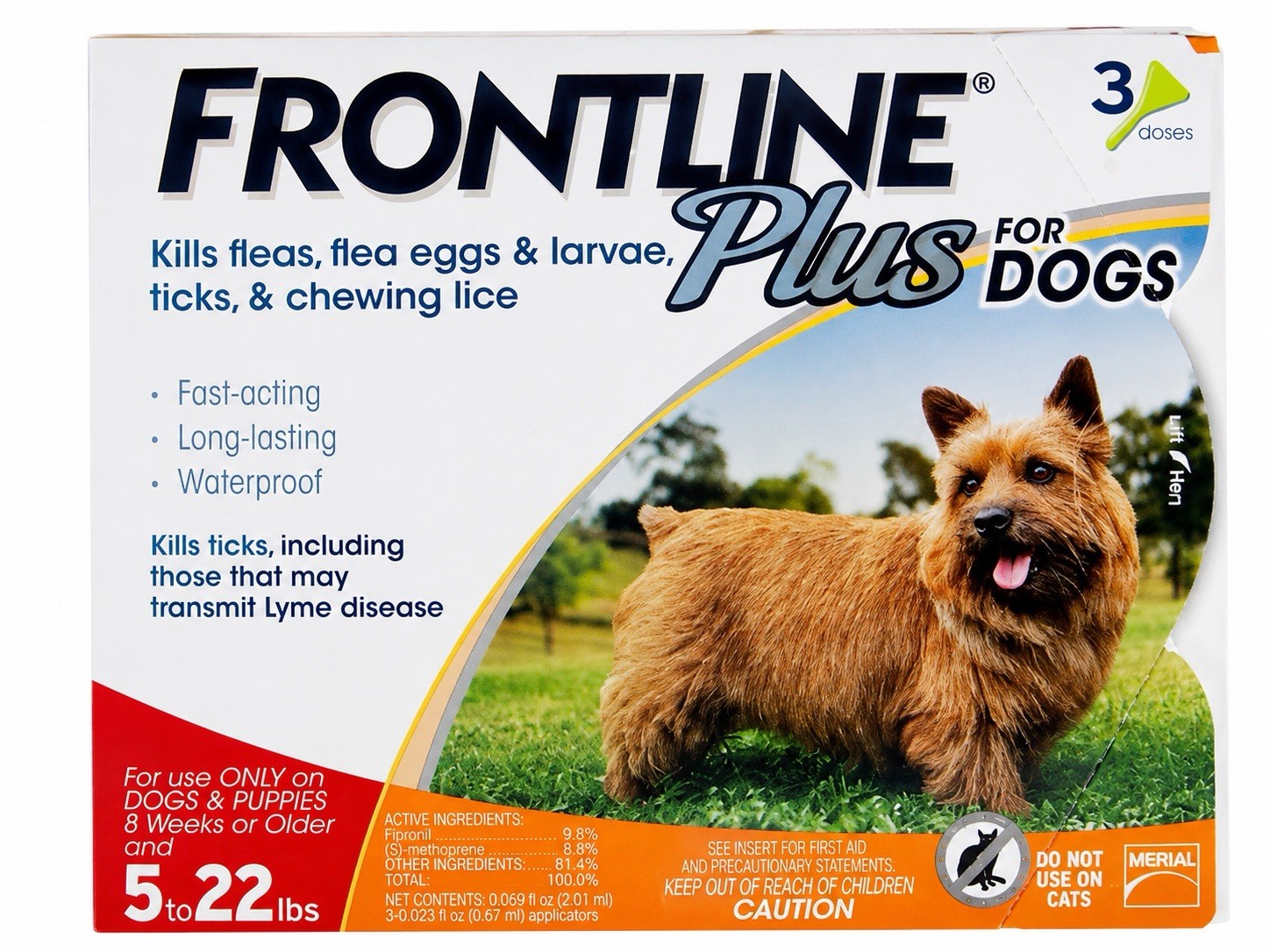 Fronline Flea & Tick Control for Dogs (5-22 lbs) - EPA Appro...