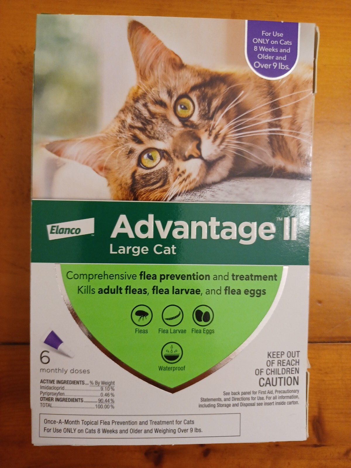 Advantage II for Large Cats Over 9 Lbs - 6 Pack