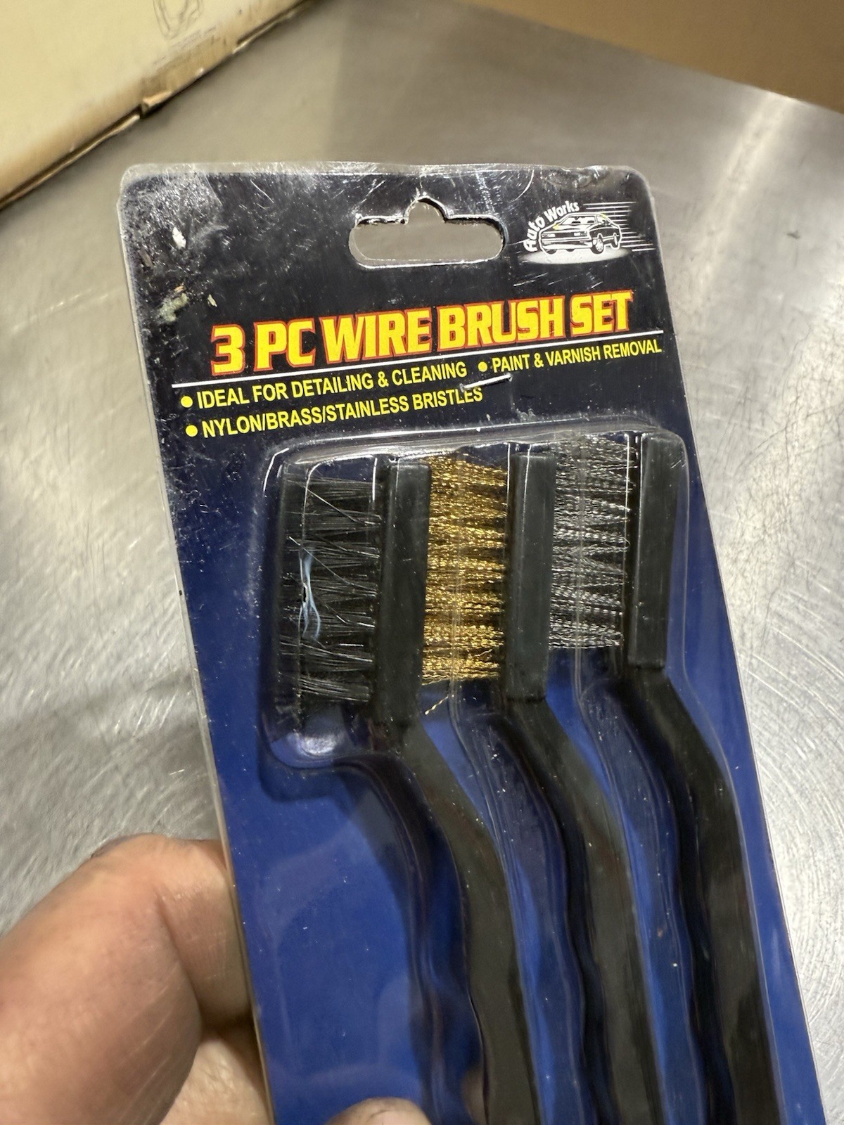 Mini Brush Set Steel Brass Nylon Wire Cleaning Polishing Bru...