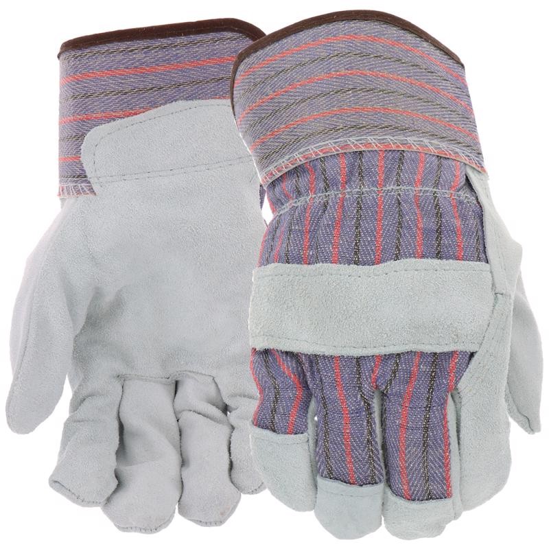 Boss 4094 Welder Gloves - Blue/Gray Split Leather Rubberized...