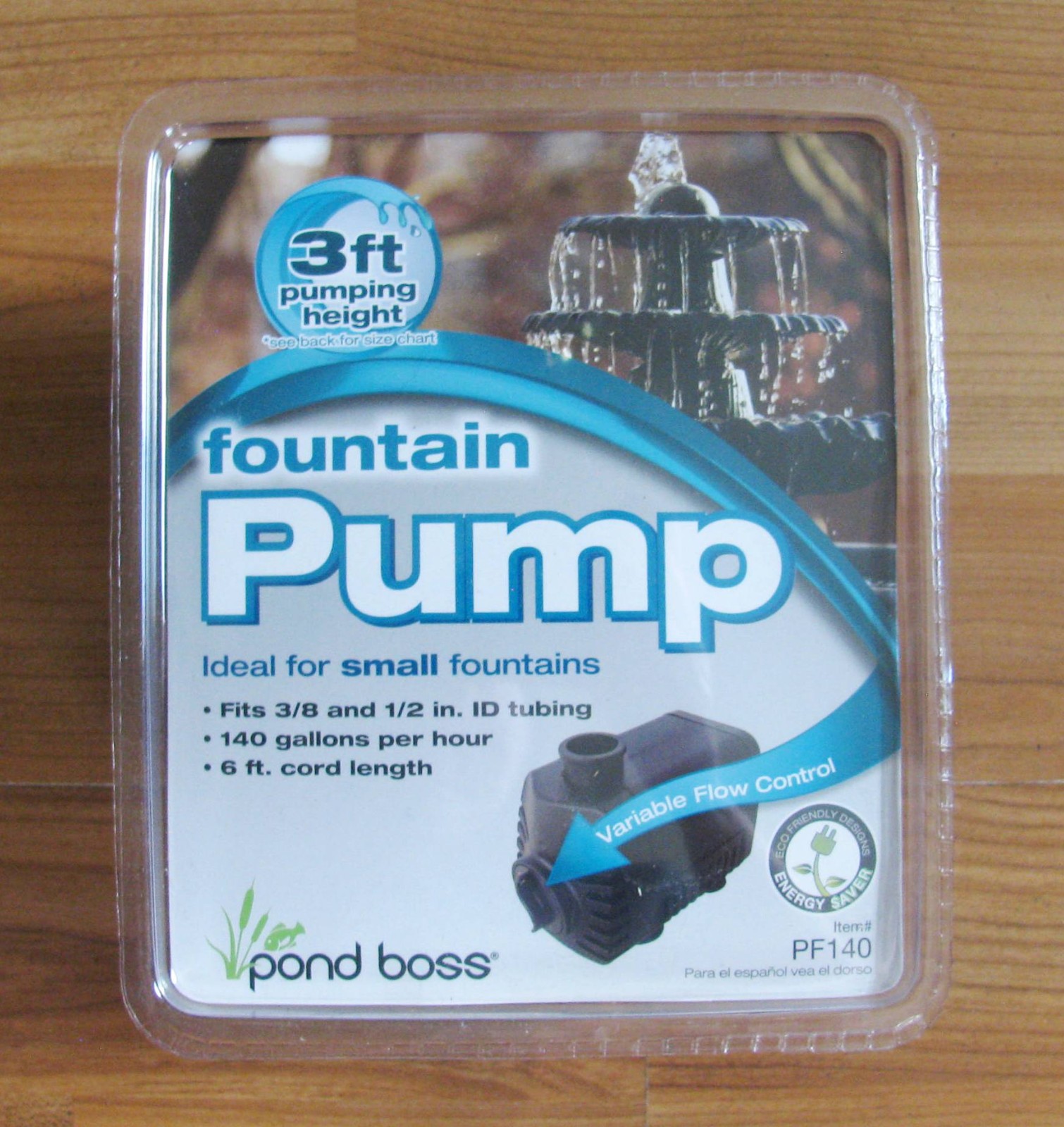 Pond Boss PF140 Fountain Pump - 6Ft Cord Length, Up To 140 G...