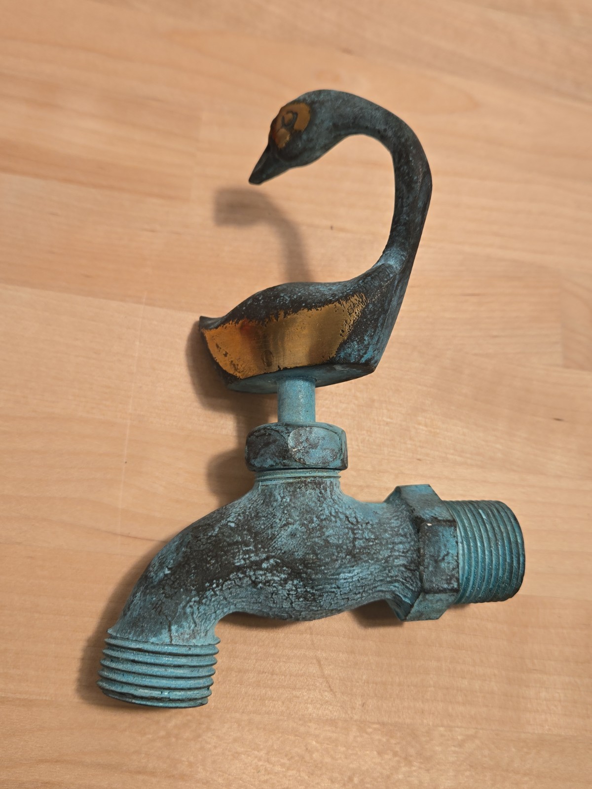 Vintage Solid Brass Swan Faucet Spigot