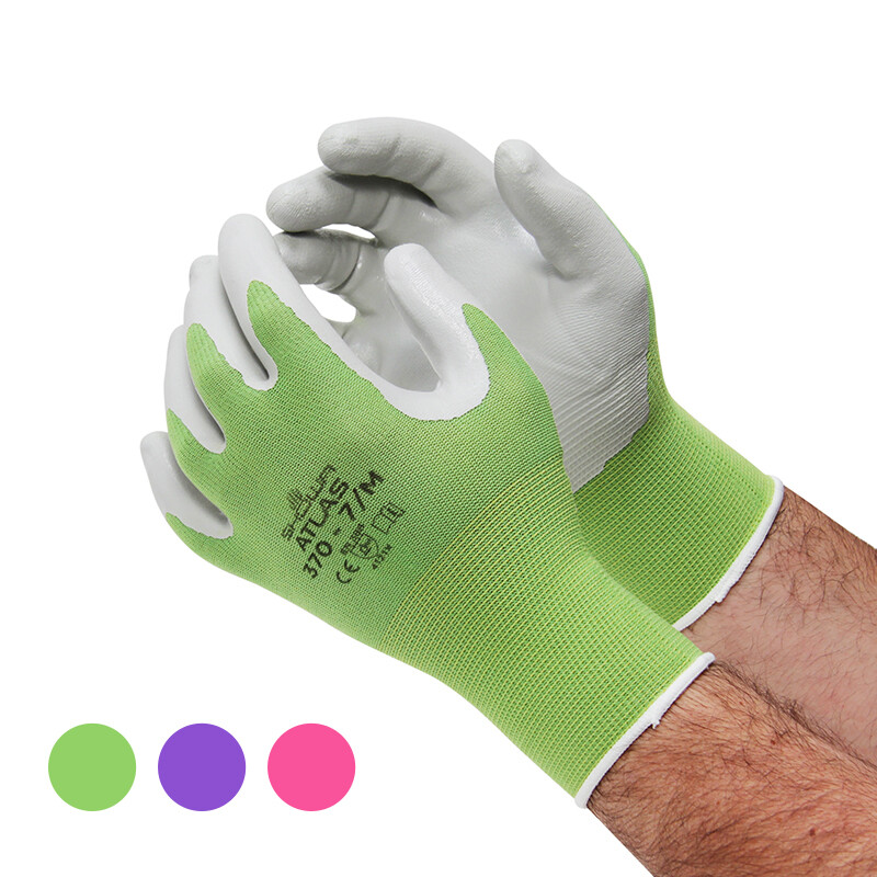 Atlas Showa 370 Nitrile Gloves - Garden Work Paint Landscapi...