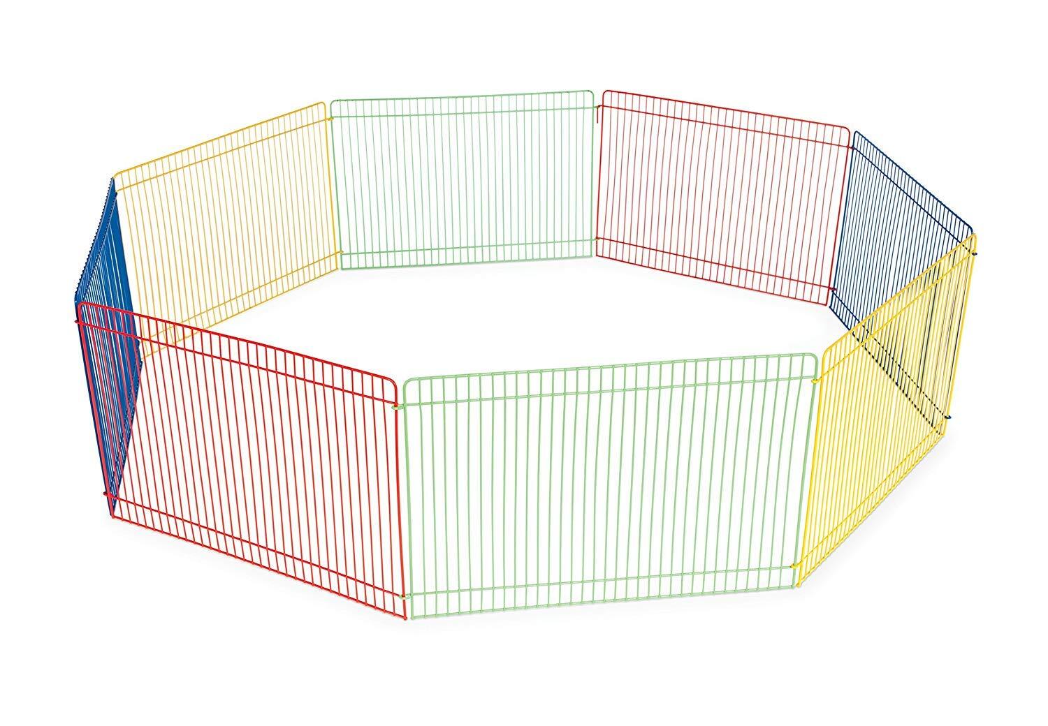 Prevue Multi-Color Pet Playpen - Small Size (13x35.87x8.67")