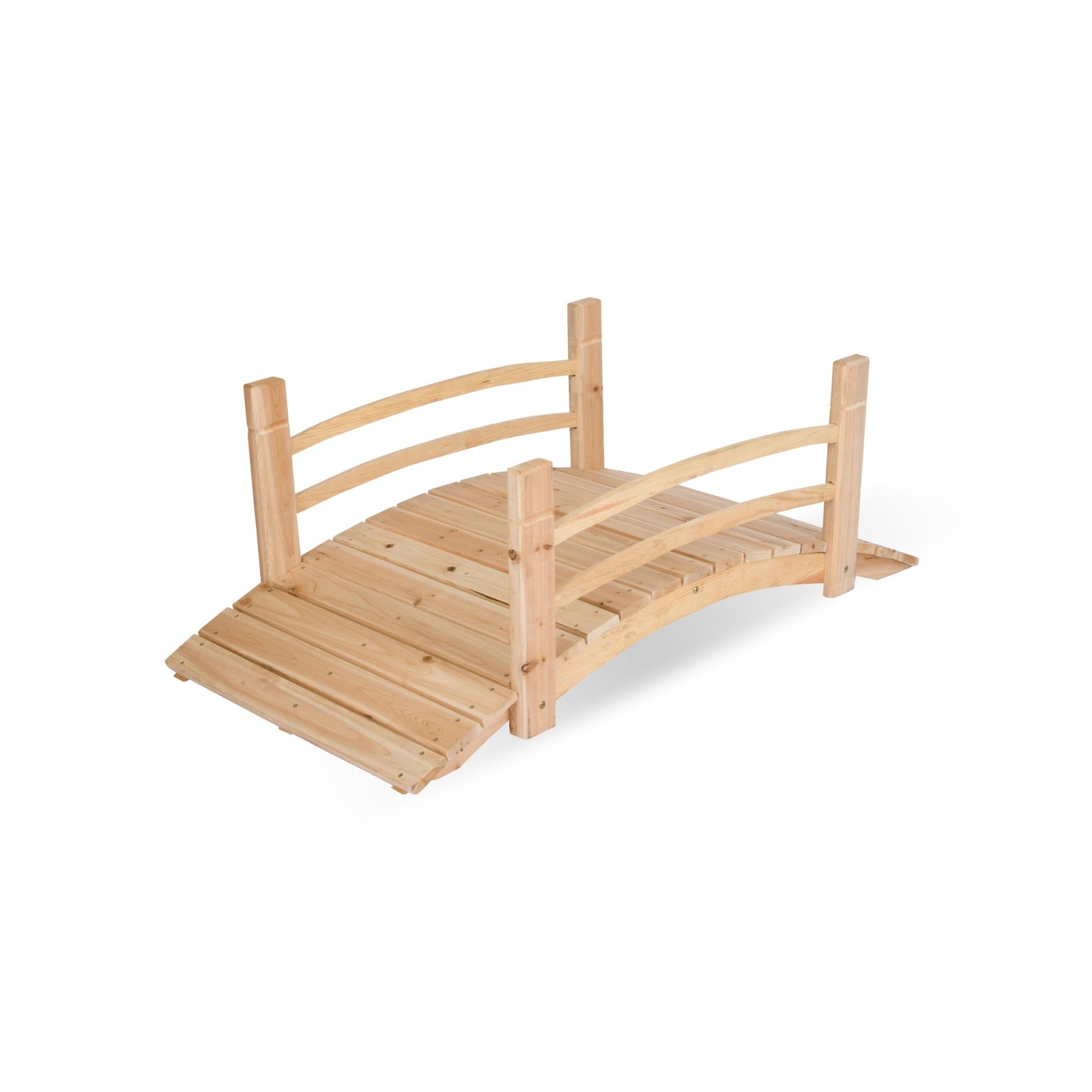 Shine Company Cedar Wood Garden Bridge - 4 Feet Long