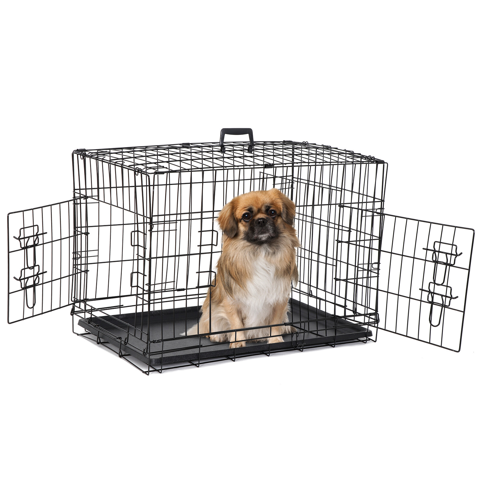 "30/36/42 Inch Dog Crate - Folding Metal Wire Kennel Cage"