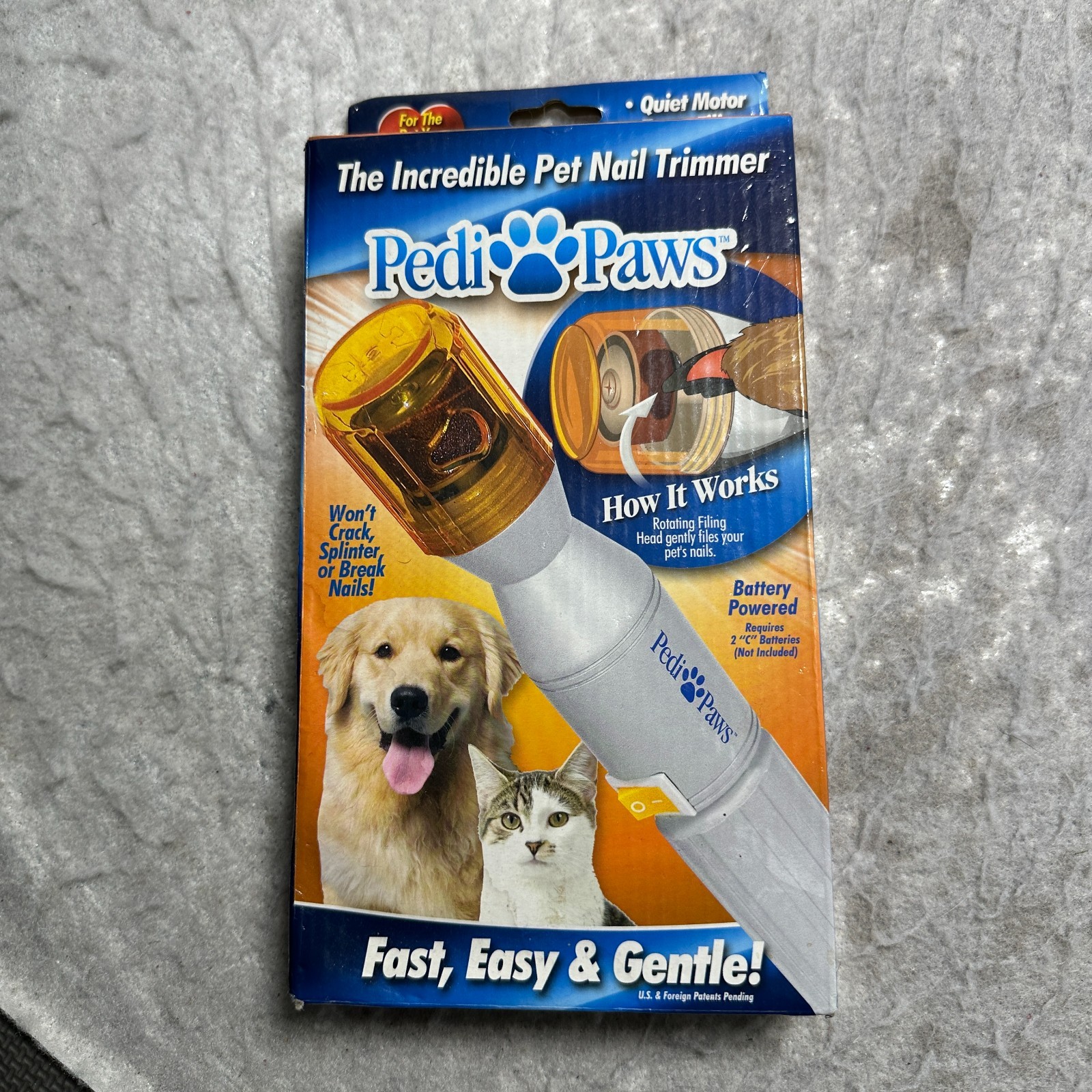 Pedi Paws Pet Nail Trimmer Grinder & Groomer - Durable Nail...