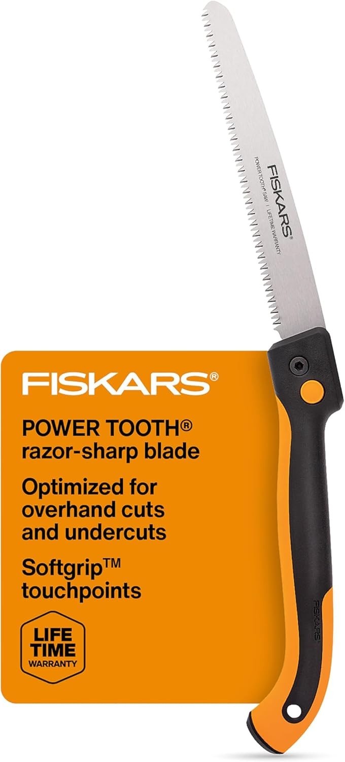 Fiskars Power Tooth Folding Saw 10 Inch Blade Dual-Locking T...